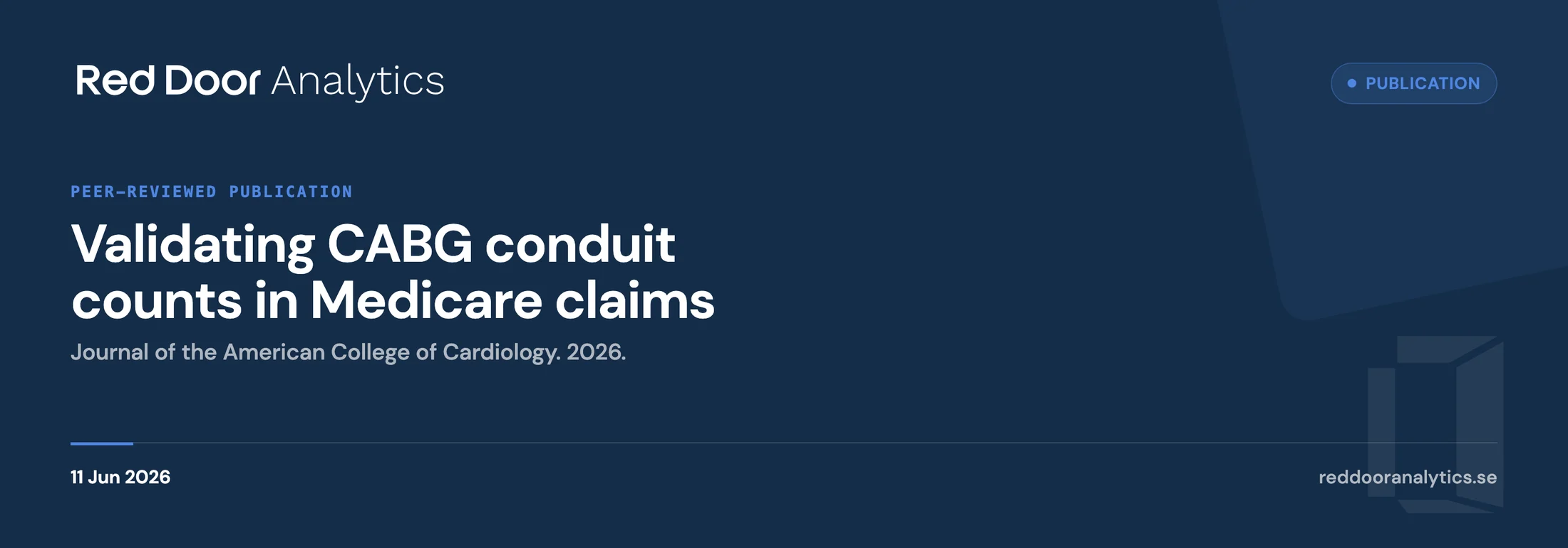 New publication in the Journal of the American College of Cardiology: validating CABG conduit counts — Red Door Analytics