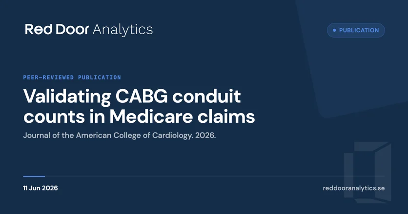 New publication in the Journal of the American College of Cardiology: validating CABG conduit counts — Red Door Analytics