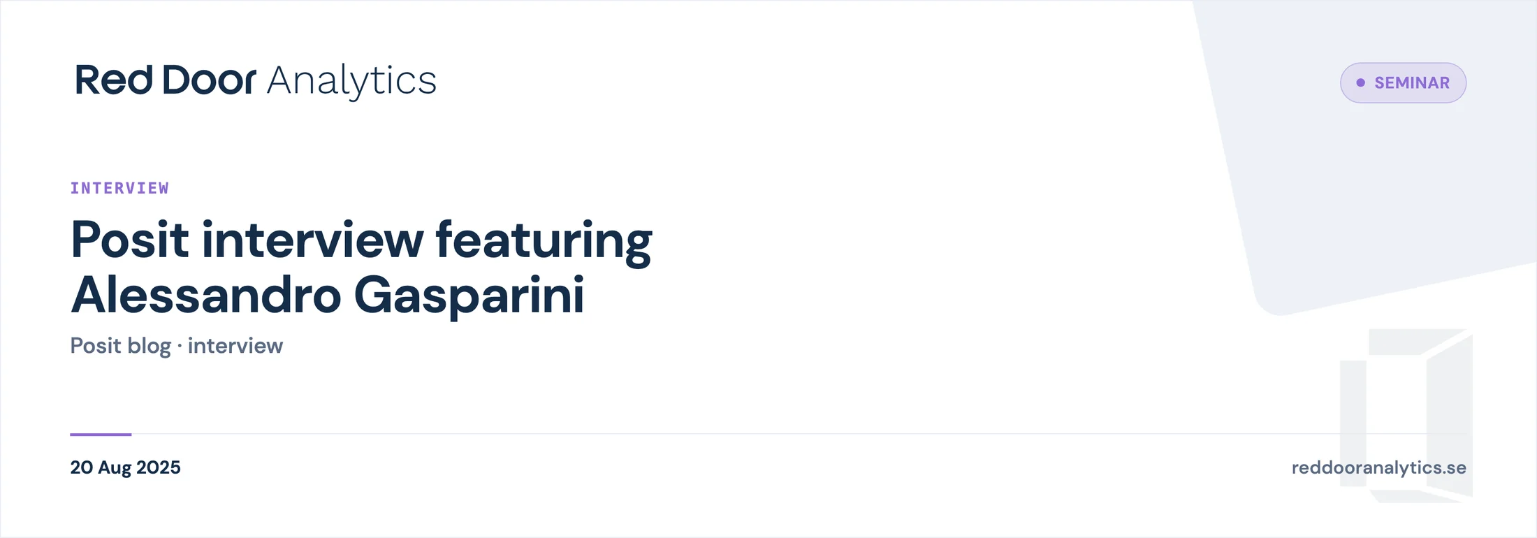 Posit interview featuring Alessandro Gasparini — Red Door Analytics