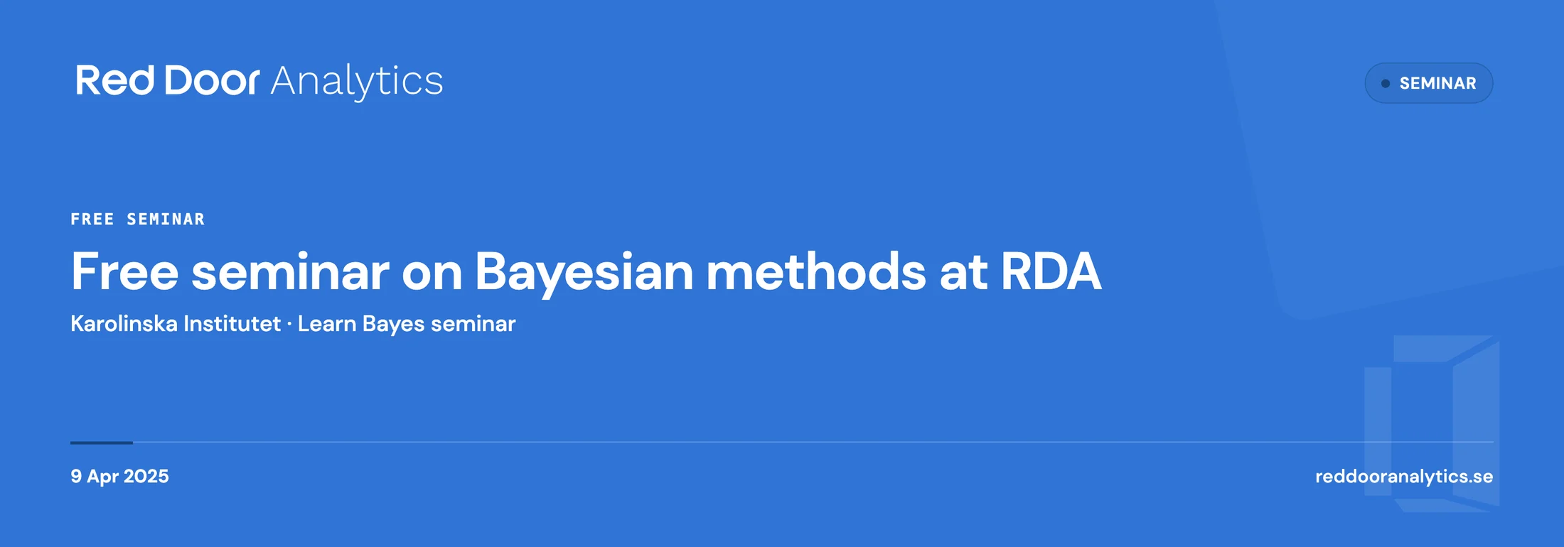 Join Alessandro for a free seminar on Bayesian methods at RDA — Red Door Analytics