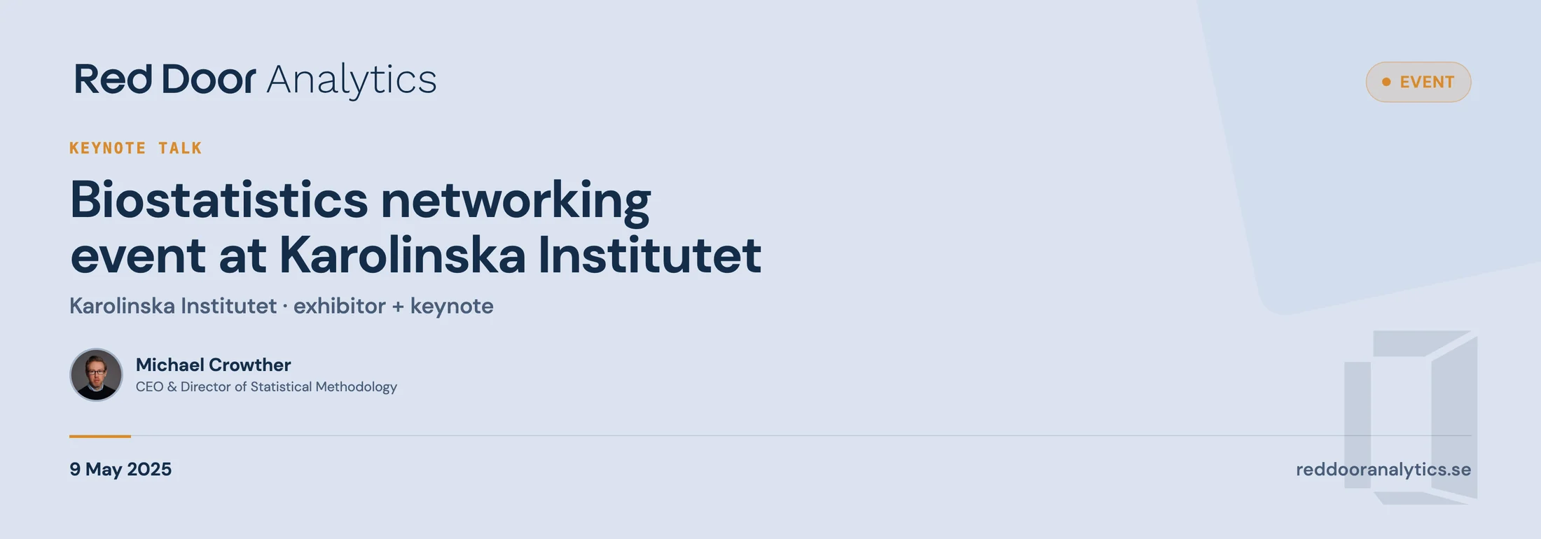 Join us at the Biostatistics Networking Event at Karolinska Institutet — Red Door Analytics