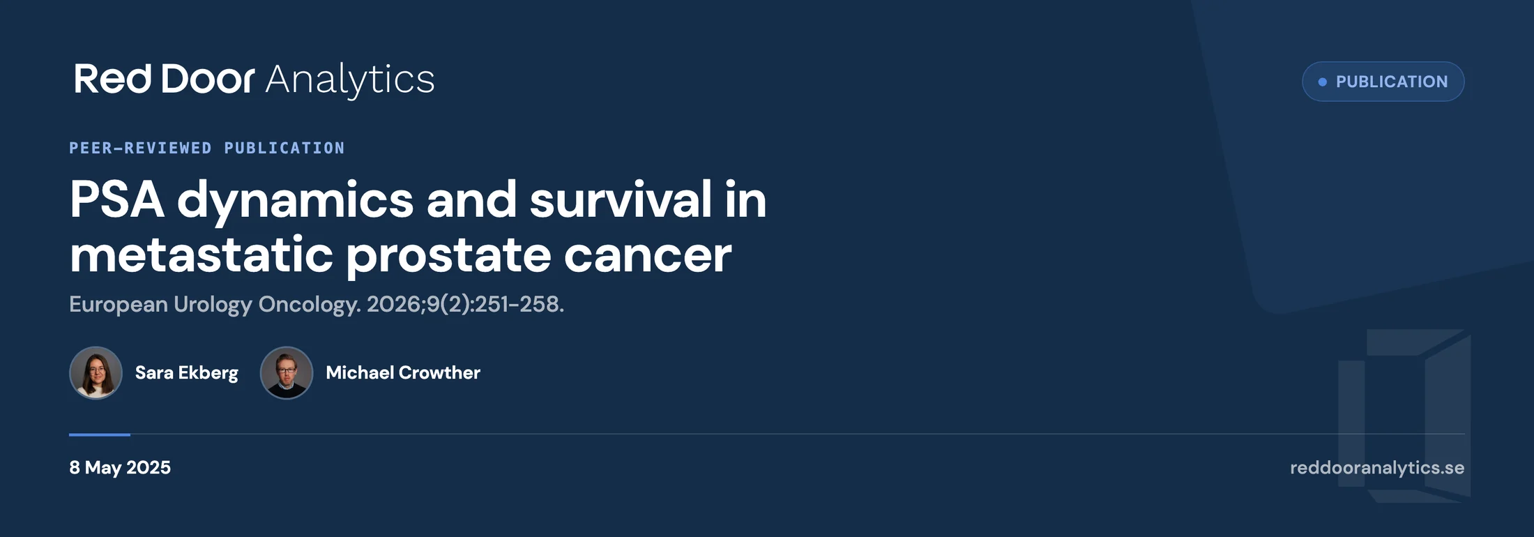 New publication in European Urology Oncology: PSA dynamics and survival — Red Door Analytics