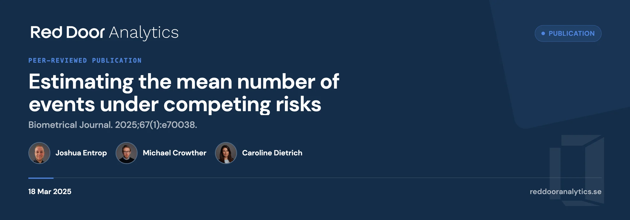 New publication on estimating the mean number of events — Red Door Analytics