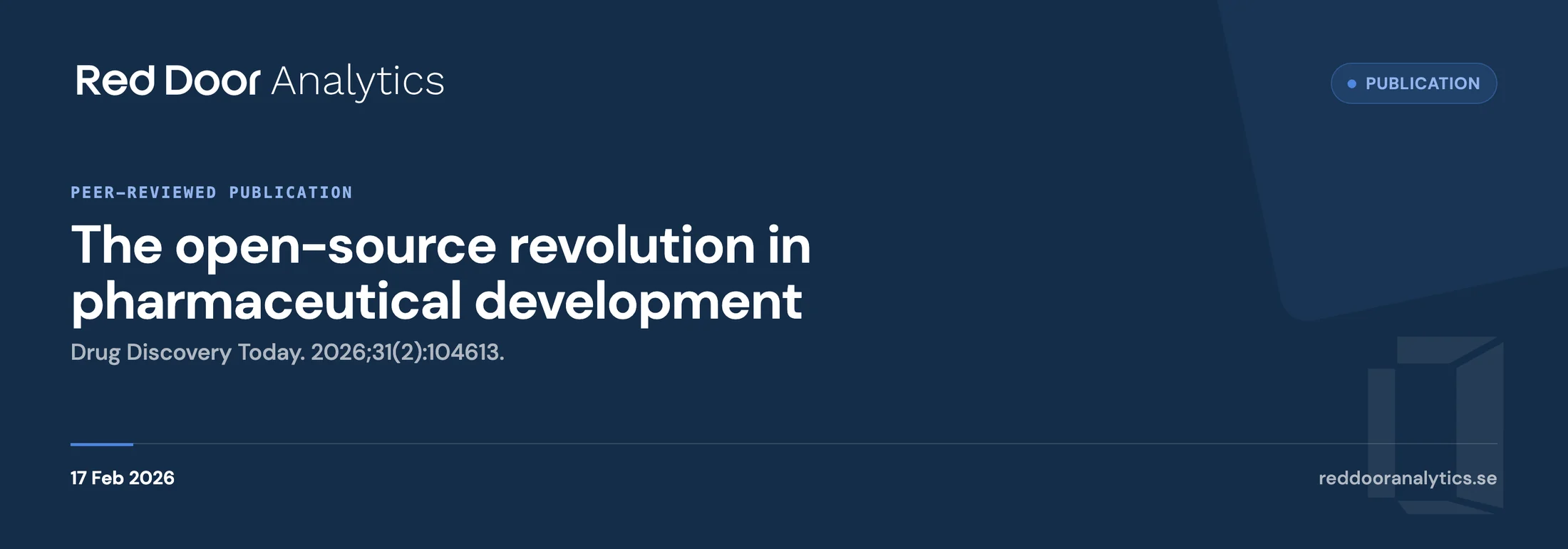 New publication in Drug Discovery Today — Red Door Analytics