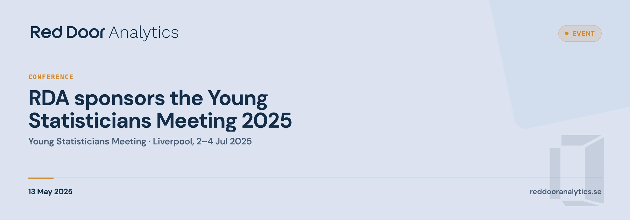 RDA sponsors the Young Statisticians Meeting 2025 in Liverpool — Red Door Analytics