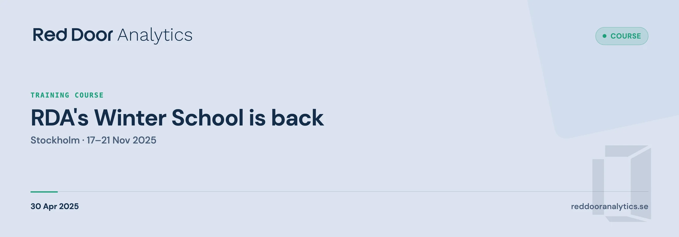 RDA's Winter School is back — Red Door Analytics